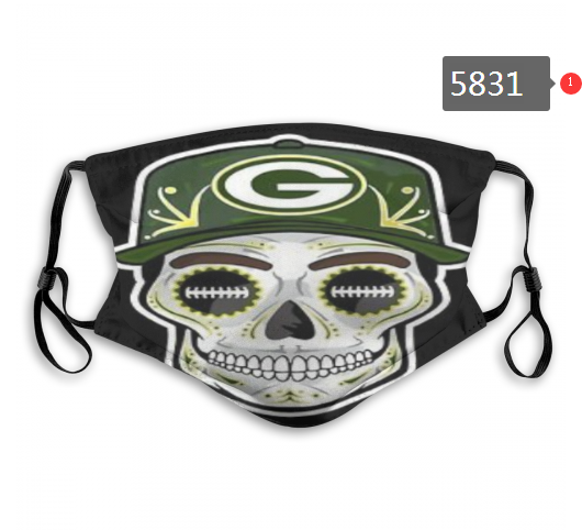 2020 NFL Green Bay Packers #4 Dust mask with filter->nfl dust mask->Sports Accessory
